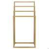 Porte-serviettes sur pied - Springos® - 4 barres - Métal - 96 cm - Couleur or