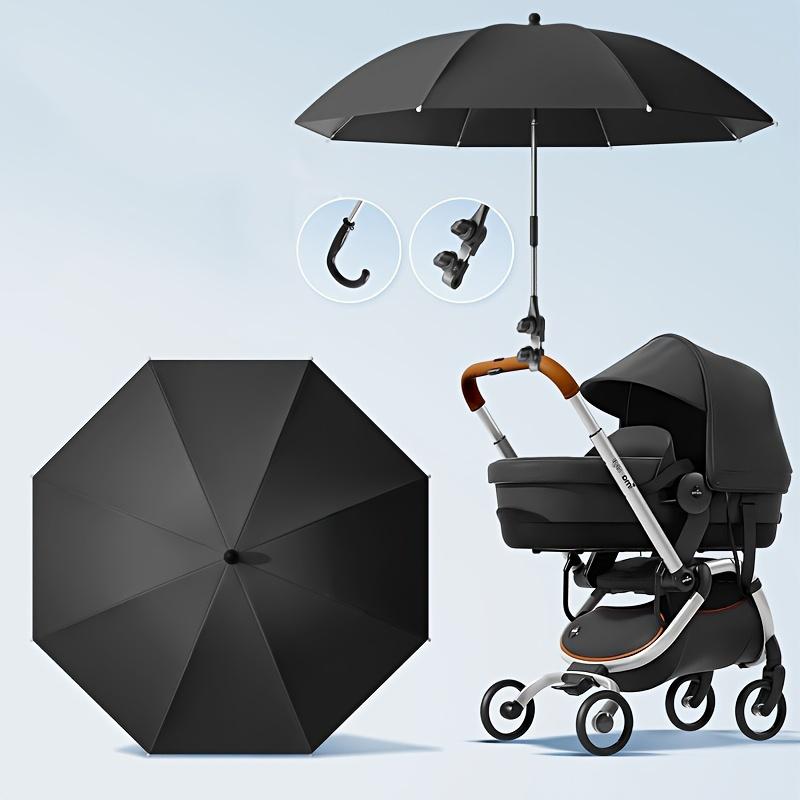 Premium Stroller Umbrella - Waterproof Sun & Rain Protection Durable 190T Canopy Manual Open Outdoor Sunshade Child Umbrella
