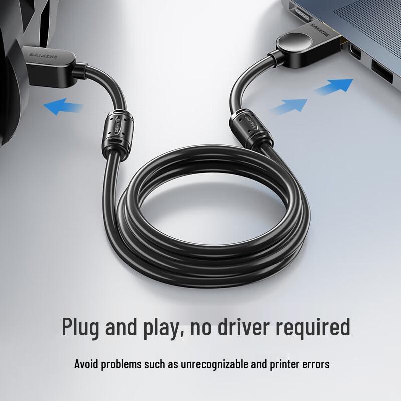 Shanze USB 2.0 Позолоченный Плетеный Кабель для Принтера