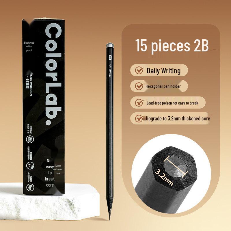 Morning MG Black Wood Pencil with Thick Lead - Bulk Pack for Primary School and Kindergarten Students, First Grade HB.
