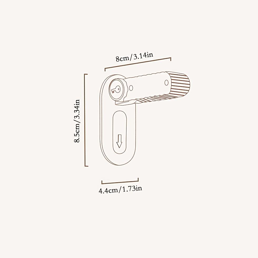 1/3/4 Pcs Door Handle Safety Lock, No-Drill No-Power Fixed Lock Buckle for Child and Pet Door Opening Prevention, Anti-Pinch