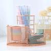 Multi-purpose Mesh Metal Pen Holder Decorative Pen Holder Stylish Makeups Display Holder for Ideal for Dresser Counterto