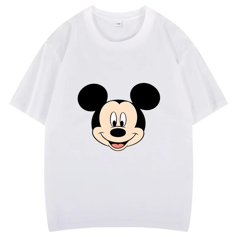 Disney Classic Mickey Mouse Head Portrait Unisex TShirt Timeless Basic Cotton Casual Short Sleeve Top Comfortable Tshirt