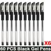 10/100 PCS Roise Retractable Gel Pens Set Black/Red/Blue Ink Ballpoint for Writing Refills Office School Supplies Stationery