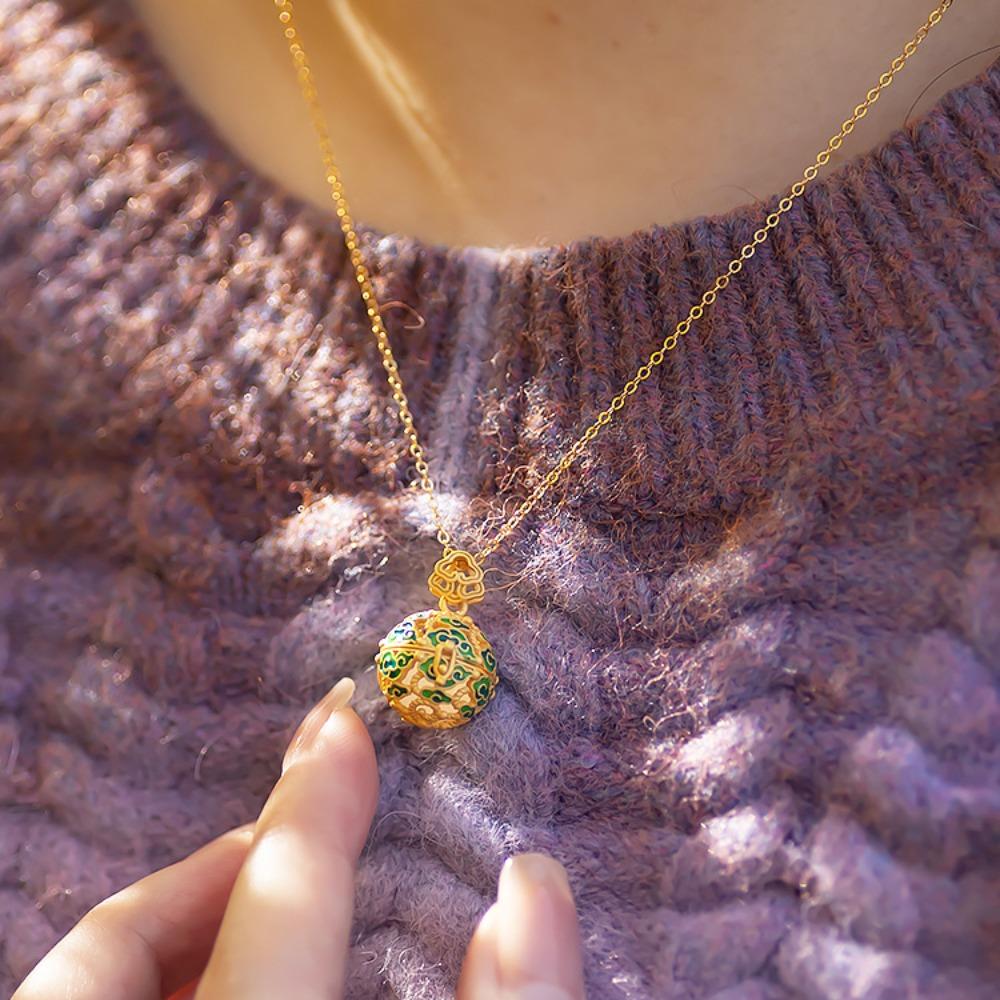 Luxury DIY Trinkets Accessories Copper Jewelry DIY Making Charms Fashion Enamel Box Necklace Girls