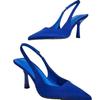 Fashion 2025 Summer Women Heels Sandals Red Pointed Slingback Sandals Shoes Green Black Kitten Heels Party Prom Ladies Stilettos tacones