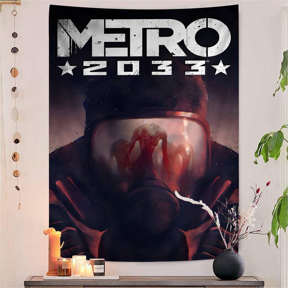 MMetro 2033 Anime Video Game Hanging Bohemian Tapestry Bohemian Wall Tapestries Mandala Kawaii Room Decor