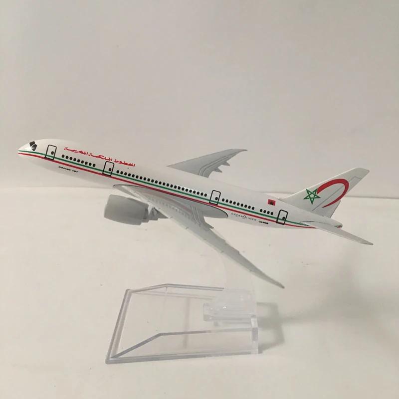 16cm Diecast Metal  Royal Air Maroc Boeing 787 Airplane Model Aircraft Model Toy for Display Collection белый