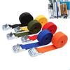 Cargo Straps With Buckle Tie-Down Belt for Motorcycle Car Bicycle Metal Tow Rope Strong Ratchet Fixing Belt for Luggage Bag