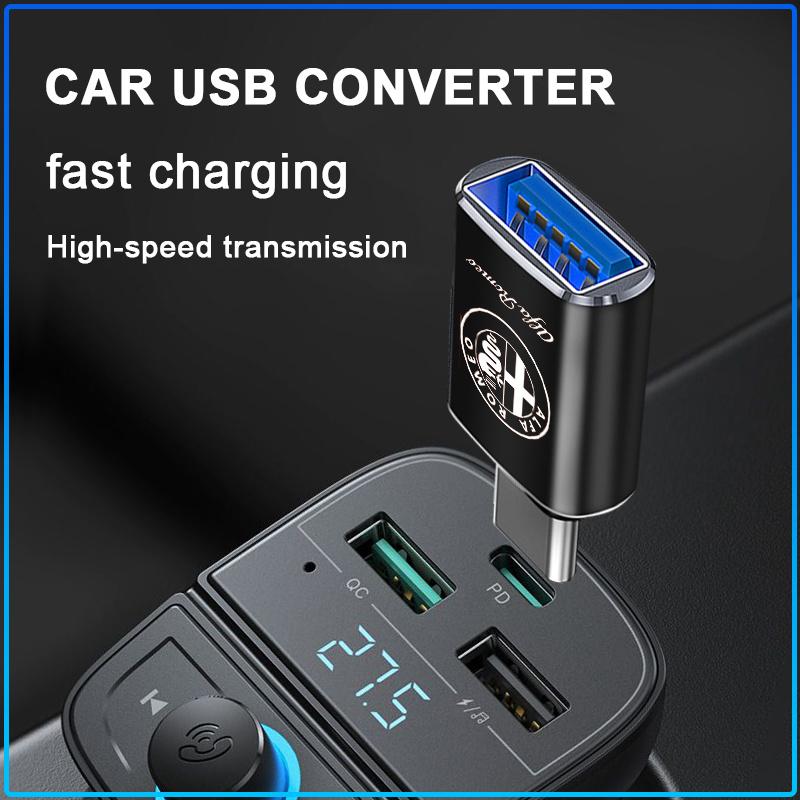 Car Usb Type C Cable Converter Charging Adapter Car Accessories For Alfa Romeo 147 159 156 Giulietta Giulia Mito Spider Alpha Nheadrest