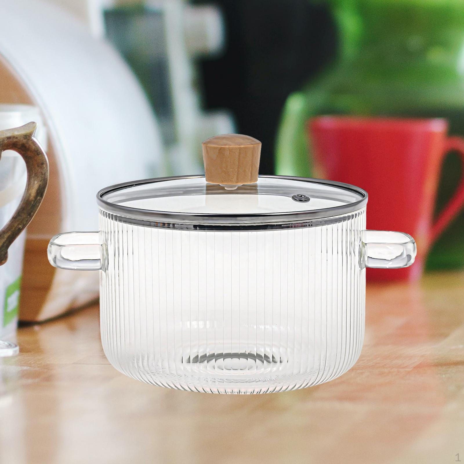 

Набор кастрюль из прозрачного стекла — универсальная кухонная посуда для различных блюд 1500ML