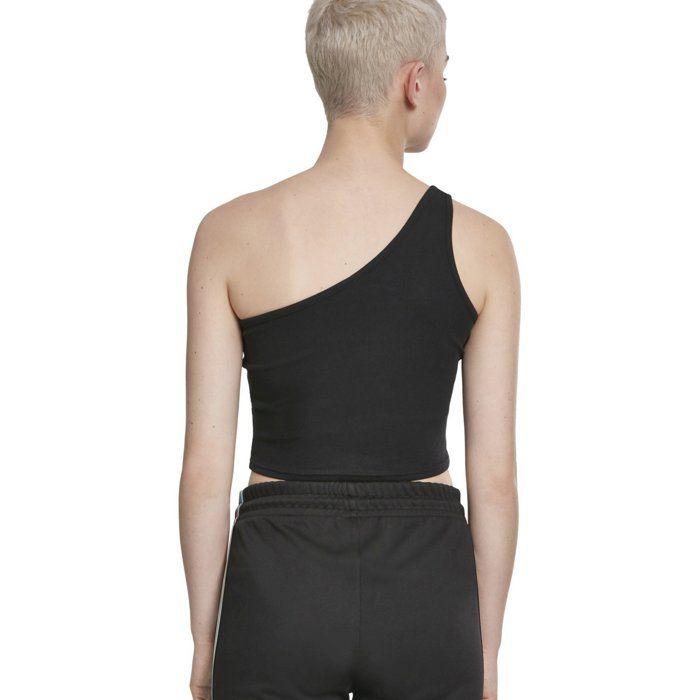 Top Cropped Asymétrique - Urban Classics - Femme - Noir - Ajusté - Sans Manche