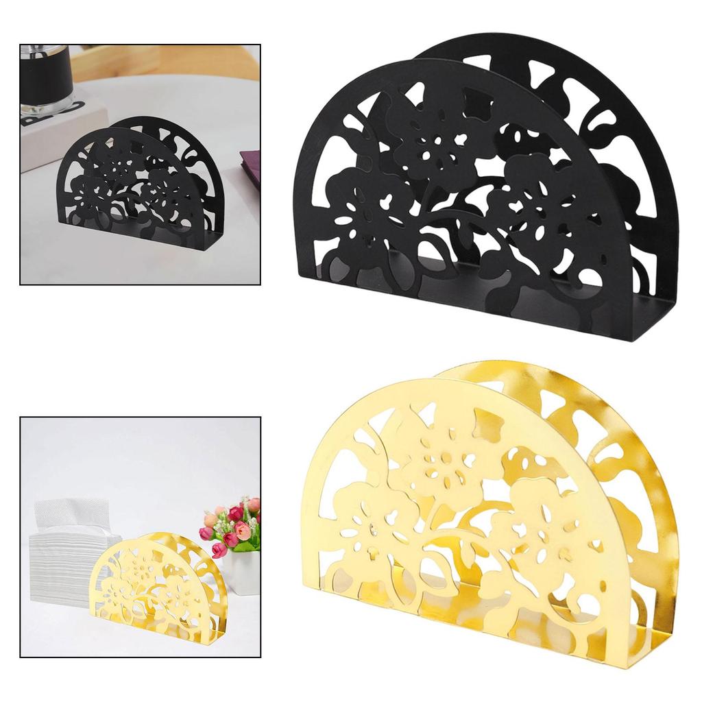 Modern Hollow out Napkin Holder Paper Tissue Dispenser for Coffee Shop Kitchen Hotel Countertop Decorative Holiday Gift