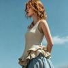 Women's Ruffle Hem Tank Top Casual Sleeveless Blouse Loose Linen-Like Camisole Summer Irregular Hem Vest Tops Multiple Colors