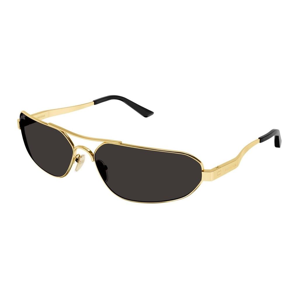 Balenciaga Shield Sunglasses Gold/Grey Men Eyewear BB0227S-001