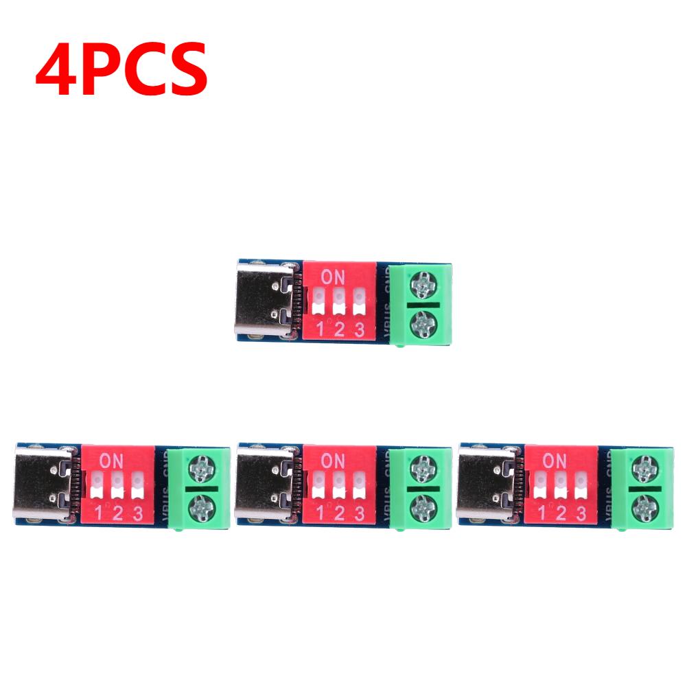 1-5pcs PD Fast Charging Test Board 5-20V Adjustable PD Trigger Module USB Type-C 100W Power Supply Tester Voltage Connetor Power