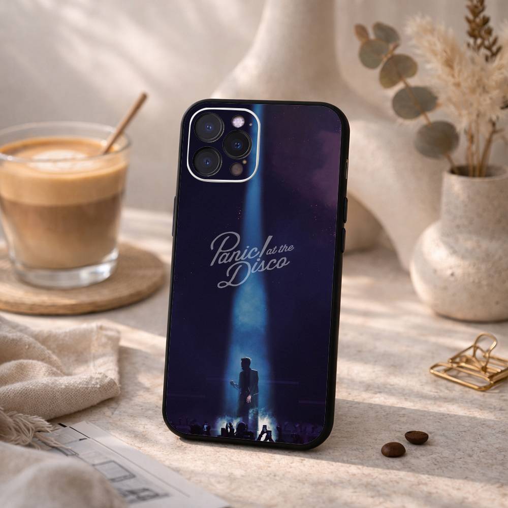 P-Panic At T-The D-Disco Phone Case For iPhone17 16 15 14 13 12 11 Pro Max Plus,5G Soft Black Case