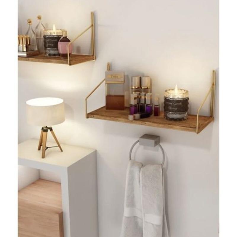 

Съемная настенная полка, декоративная золотая полка для кухни, ванной комнаты
