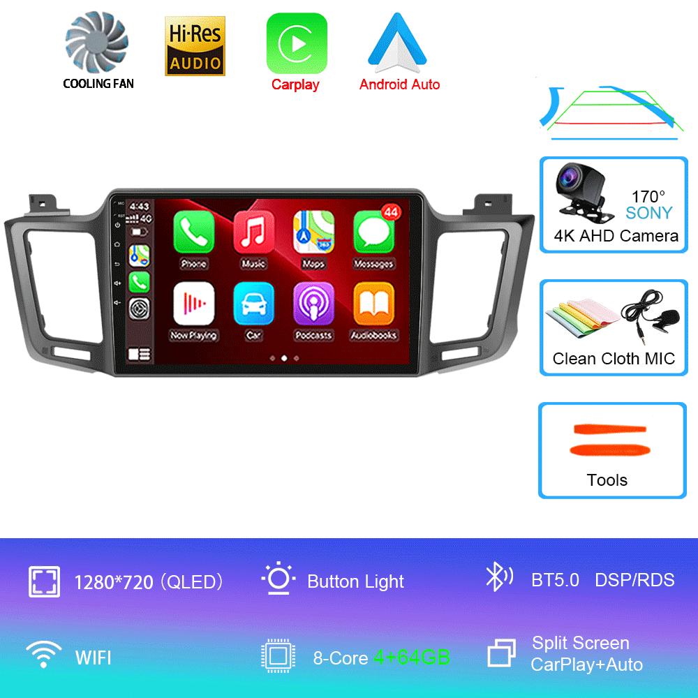 Android 14 Car Radio For Toyota RAV4 RAV 4 2013 - 2017 Multimedia Video Player 4G Carplay GPS Stereo Head Unit Auto