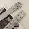 Leathers Womens Belt Fashion Double Grommet Belt Decorative Jeans Dress Blet