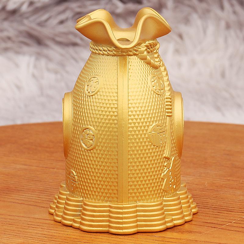 Eight Directions Wealth-Attracting Piggy Bank: Sand Gold Housewarming Gift