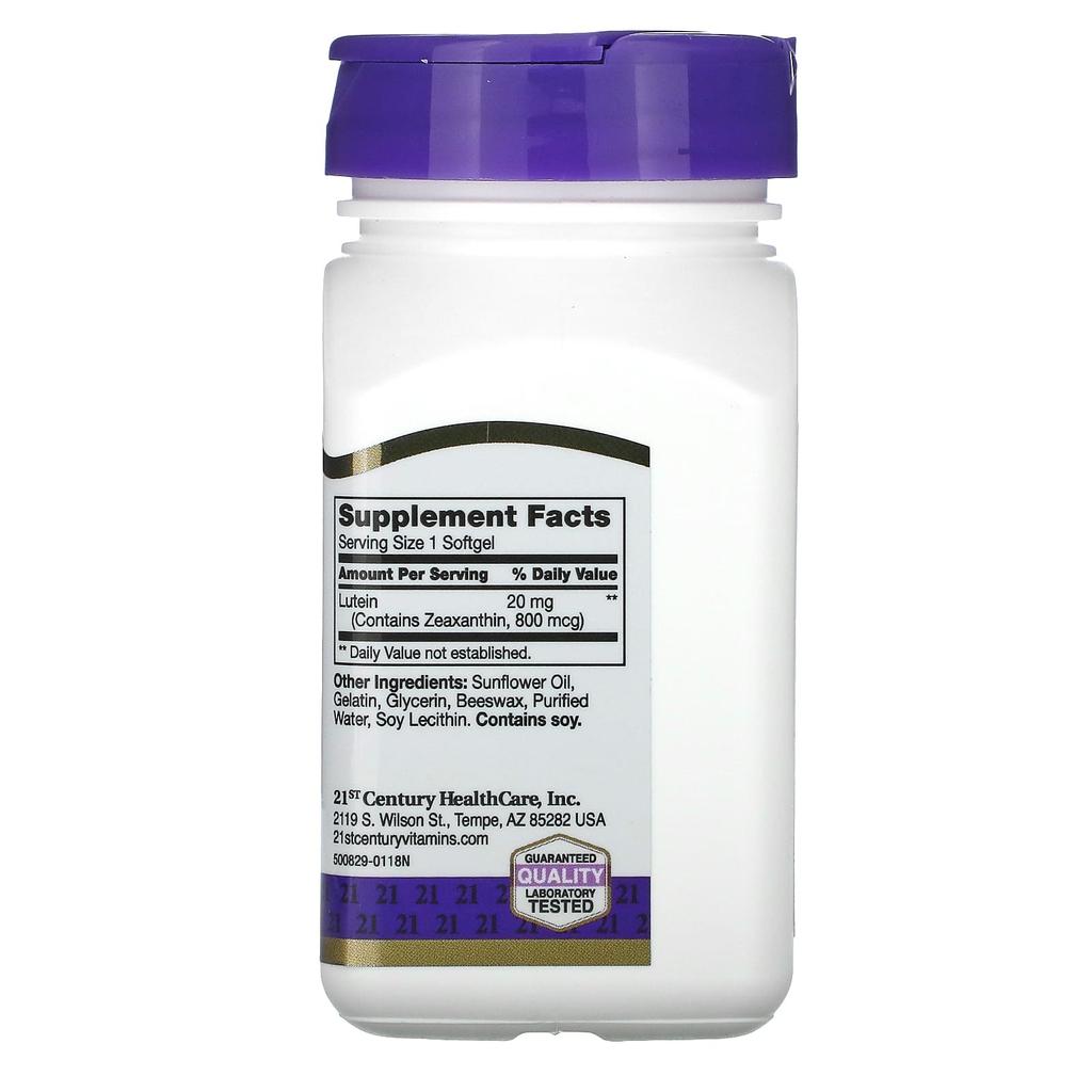 21st Century, Lutein, 20Mg, 60 Softgels