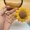 Creative Plush Persimmon Keychain Pendant - Cute Crochet Couple Design for Bags and Cars, Perfect Gift 