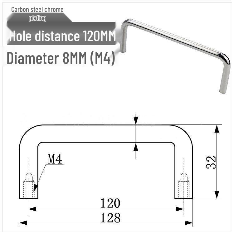 Solid 304 Stainless Steel U-Shaped Cabinet Handle