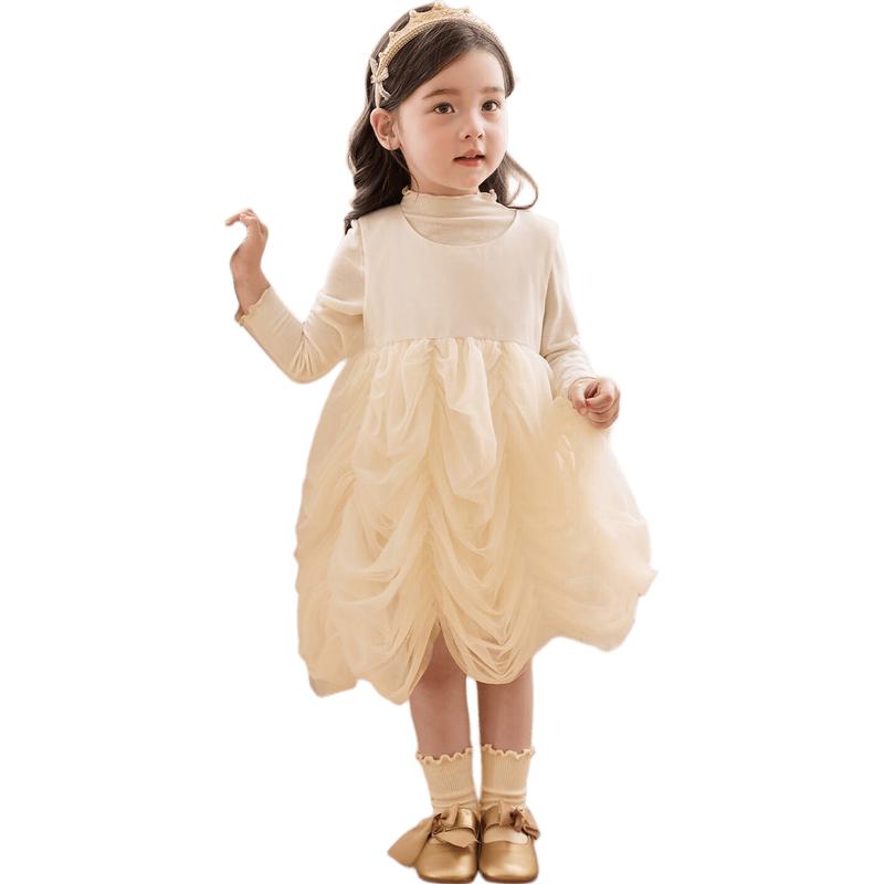LUSON Baby Girl Princess Tutu Dress 130 абрикосовый