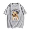 Novas Camisetas Masculinas Algodão de Alta Qualidade Estampa Urso Desenho Animado Manga Curta Streetwear Top Roupas Femininas Masculinas Moda Camiseta Oversized