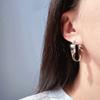 Cold Wind Design Twisted Irregular Geometric Earrings Fashionable Metal Wind Ear Buckles 173