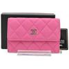 Auth Matelasse Card Case Coco Mark Pink Ch4444nt