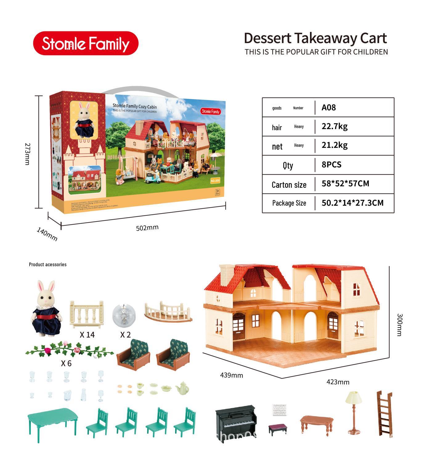 Миниатюрный игровой домик «Лесная вилла» с подсветкой - Подарочный набор для маленькой девочки