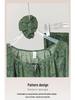 2025 Women's Lyocell-Cotton Pajama Set: Round Neck, Long Sleeve, Thin Pants, Simple Print