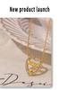 Trendy Double-Layer Waterdrop Pendant Necklace with Letter & Heart Diamond Inlay for Women