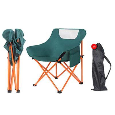 Chaise de camping pliante d'extérieur, chaise de lune, chaise de pique-nique, chaise de pêche, chaise de jardin, portable, facile à utiliser, charge élevée 100 kg