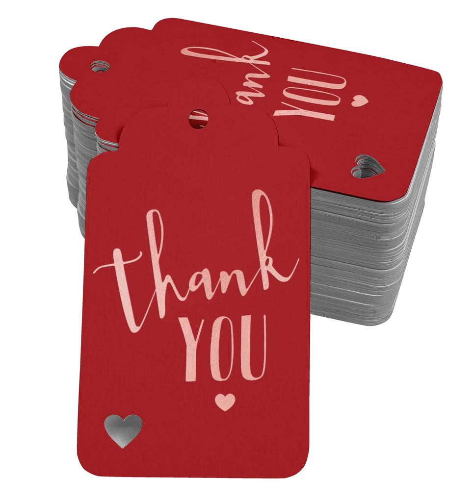 Inkdotpot ThankYou Bridal Shower-Baby Shower-Retirement-Wedding-Birthday Bottle Tag Real Gold Foil Favor Hang Tags Pack Of