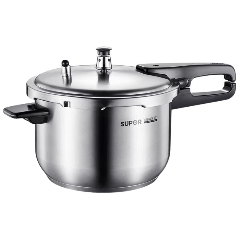 Supor YW243FB1 304 Stainless Steel Pressure Cooker, 24cm (7L) CN plug (adapter included)