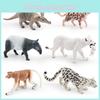 Ensemble de Modèles Animaux Sauvages en PVC avec Figurines d'Animaux Statiques Pour Collectionneur