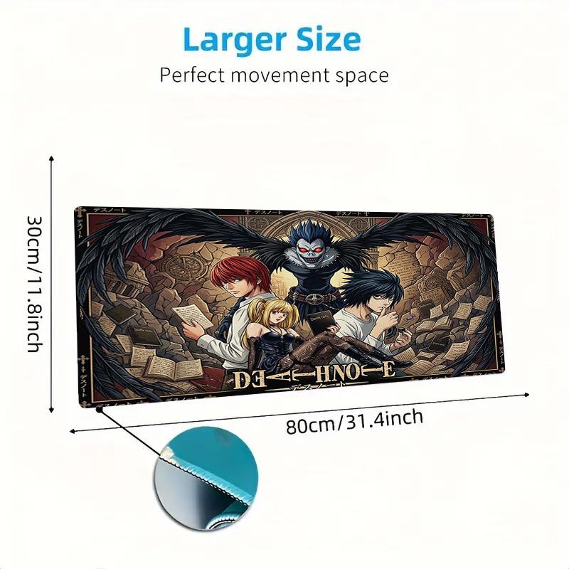 Anime DEATH NOTE Color Mouse Pad Large Gaming Table Cushion Non-slip Laptop Tablet Big Mousepad XXL Mat Mini PC Playmat With Lock Edge