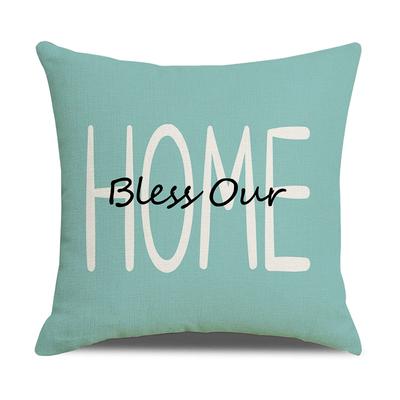 New Home Small Fresh Floral Pillow Cover Digital Printed Linen Cushion Cover Bedside Outdoor Pillow