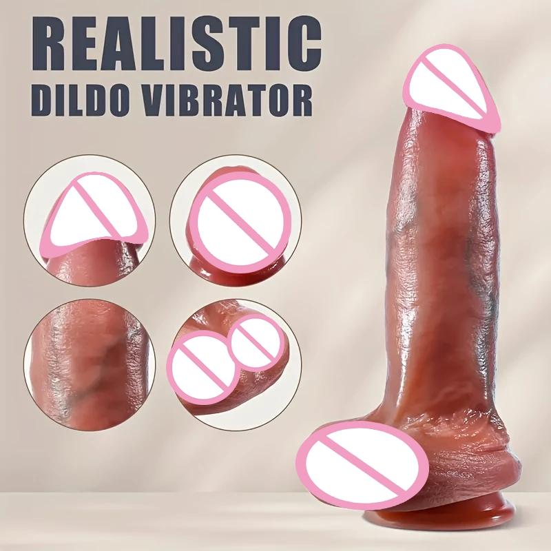 Large Thrusting Dildo Vibrator Female G-spot Masturbation With Heating Dildo Sexy Machine Adult Penis Vagina Anal Sex Toys 18+
