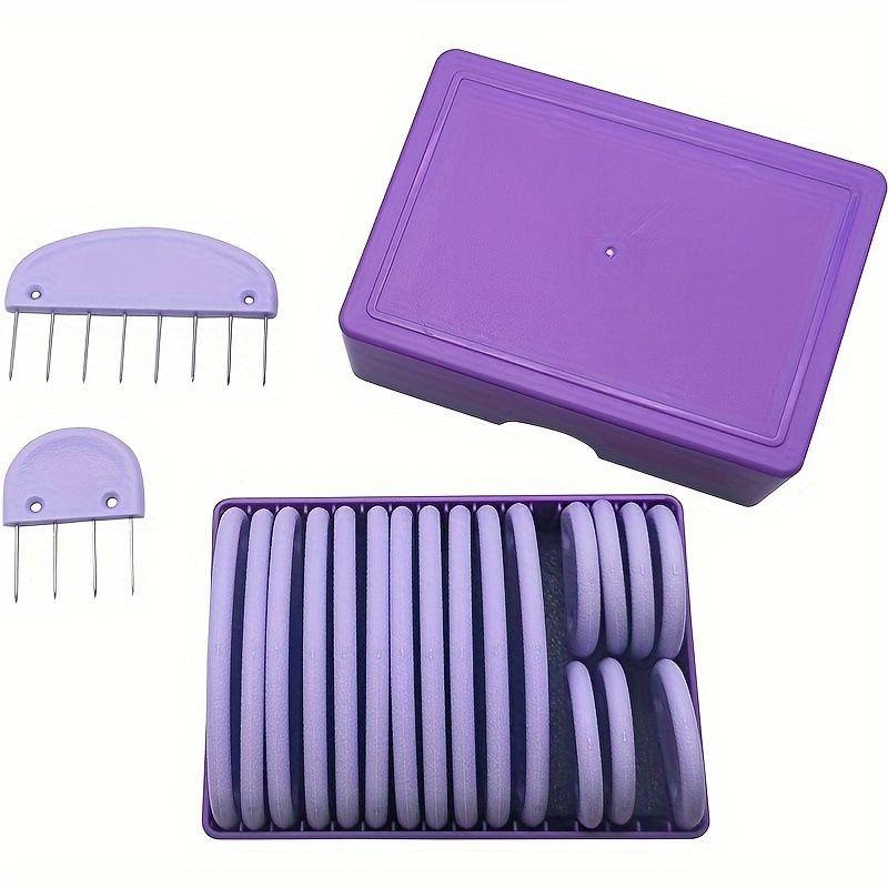 

20Pcs Stainless Steel Knitting Blockers Set, 2 Sizes Colorful Blocking Pins Combs for Shawls, Sweaters, Scarves & Lace Knitting фіолетовий