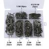 160pcs Barbed Fish Hook With Eye Metal Eyed Sea Fish Hook for Metal Fishing Tackle Rustproof Single Hook Enduring