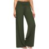 Womens Wide Leg Pants Summer Casual Loose  Elastic Waist  Trousers Yoga Pants With Pockets
