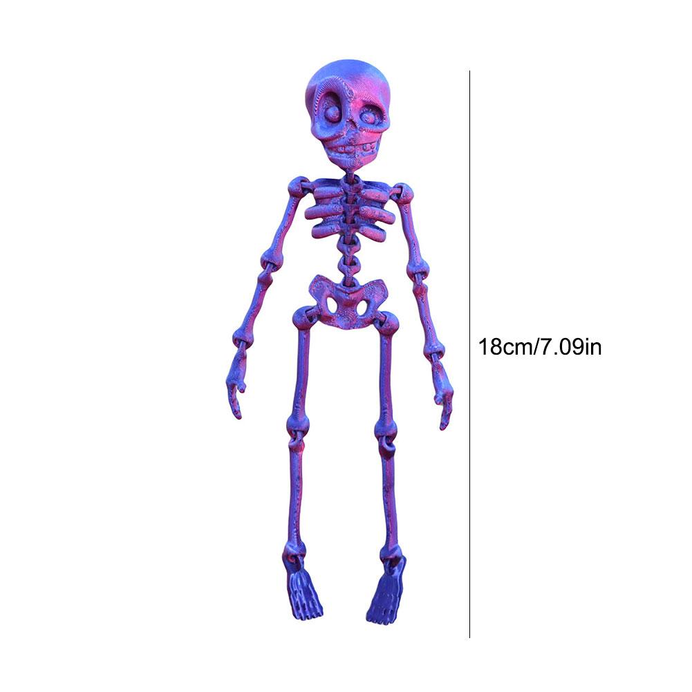Halloweens Creatieve Mini Menselijke Schedel Koelkastmagneten 3D Geprint Grappige Beweegbare Goth Schedel Koelkastmagneten Halloween Cadeau