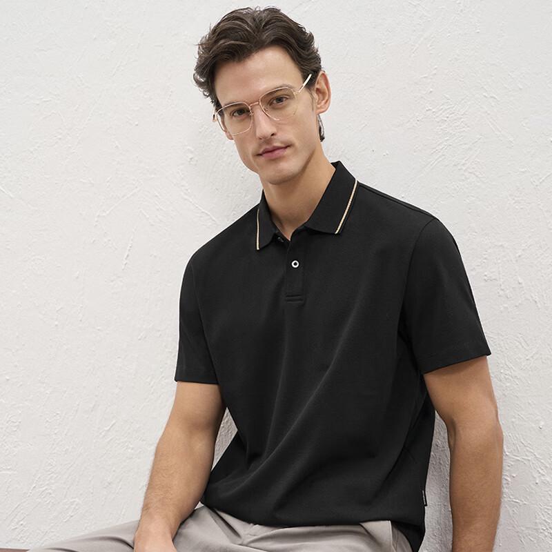 EMZ Men's Antibacterial Business Casual Short-Sleeve Polo