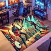 Retro Car & Rock Bar Themed Rug, non-slip rug, suitable for living room, bedroom, game room, computer room and home décor.