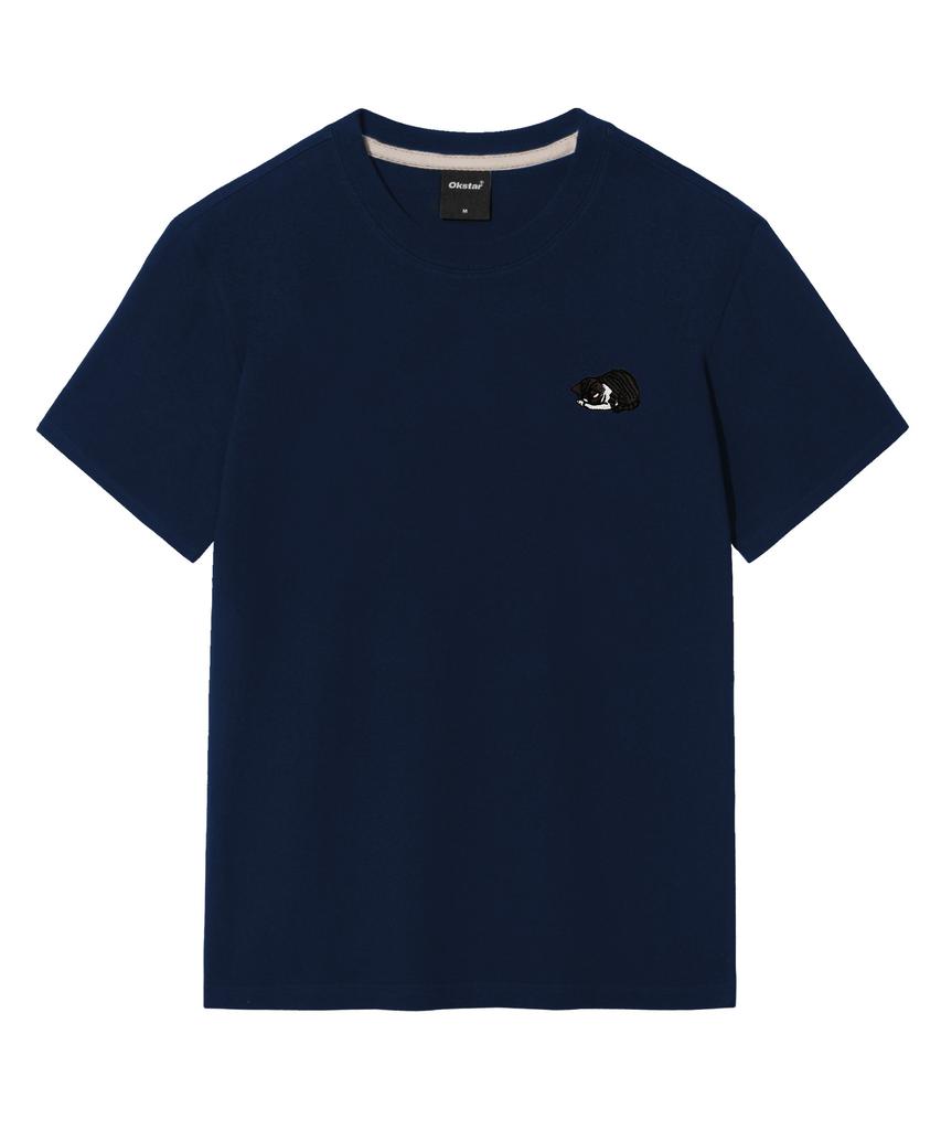 OKSTAR Sleepy Kamnyang Embroidered Short Sleeve T-Shirt (D Type)
