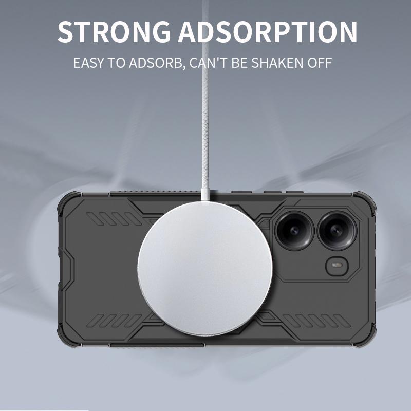 KEYSION Hollow Heat Dissipation Case for Xiaomi POCO X7 Pro Silicone+PC Magnetic Cooling Shockproof Phone Cover for Redmi Turbo4